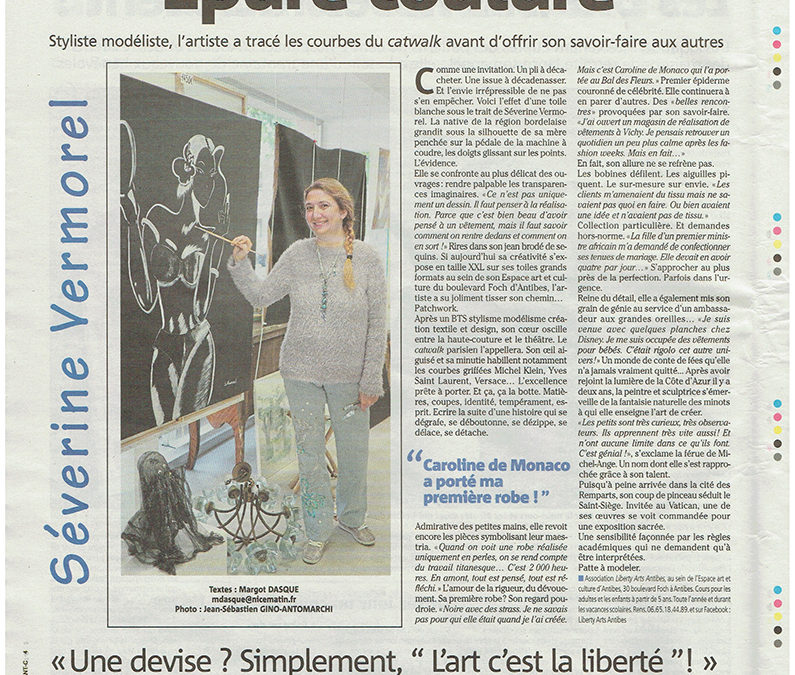 Article Nice Matin du 18 novembre 2017